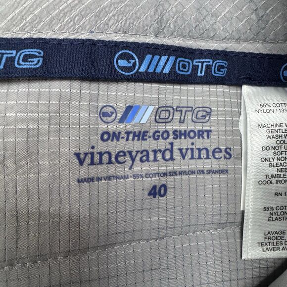Vineyard Vines OTG Shorts Men 40 Blue 7" Inseam On The Go Performance Golf New - Picture 9 of 12